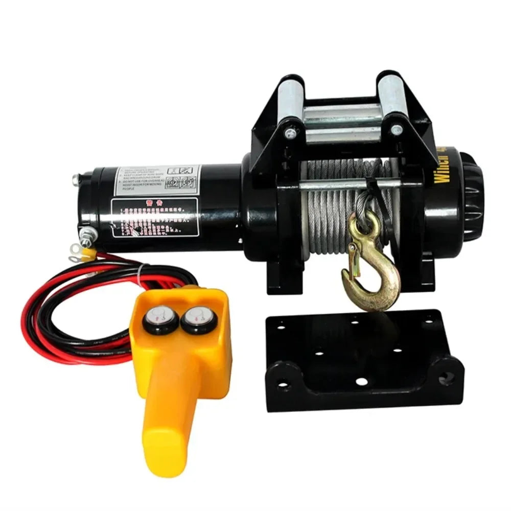Vehicle Winch 24 Volt for Tow Truck Small Crane 12000lbs Electric Power Winches