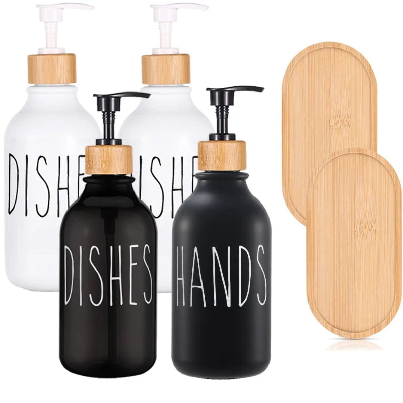 500ml Press Split Bottle Matte Boston Bottle Hand Sanitizer Lotion Bottle Hand Soap Dish Soap Dispenser with Pump Soap Bottle