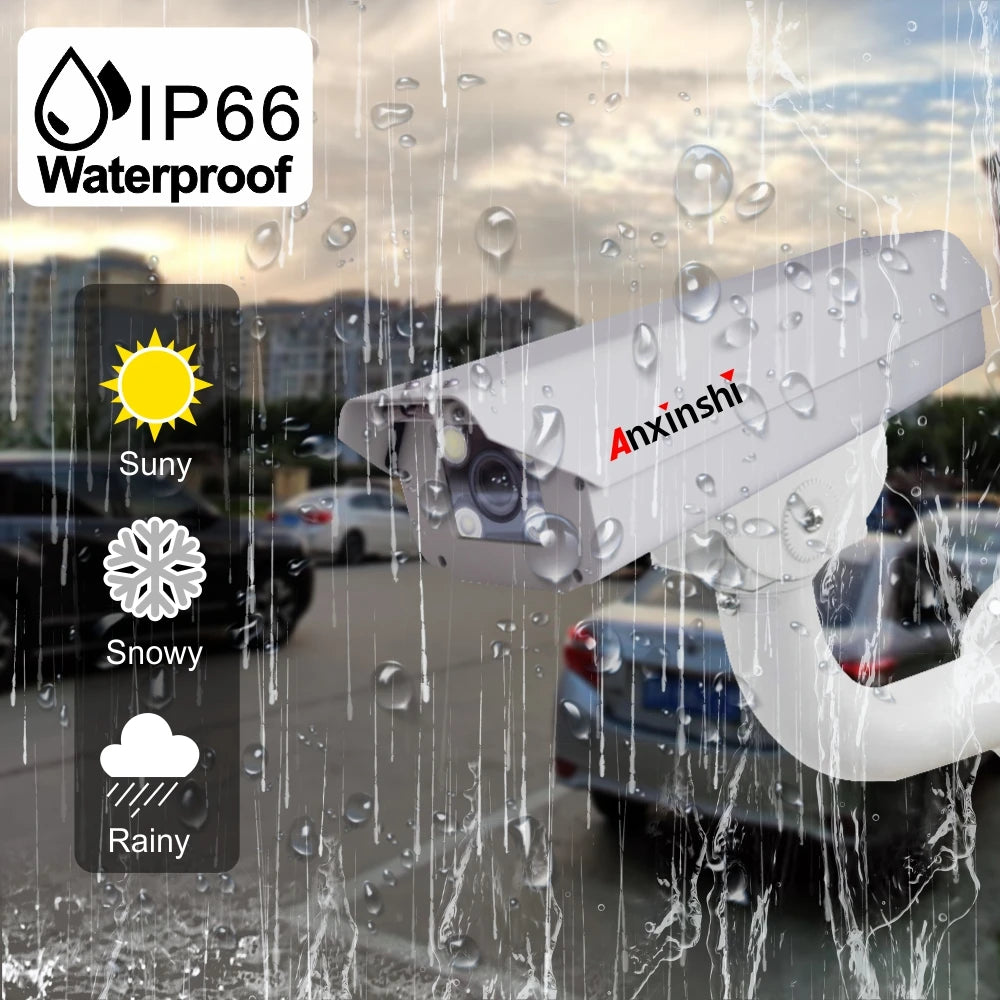 5.0MP License Plate Recognition LPR IP Camera ONVIF Outdoor Waterproof HD 5--50mm Lens for Road ＆ Parking Lot