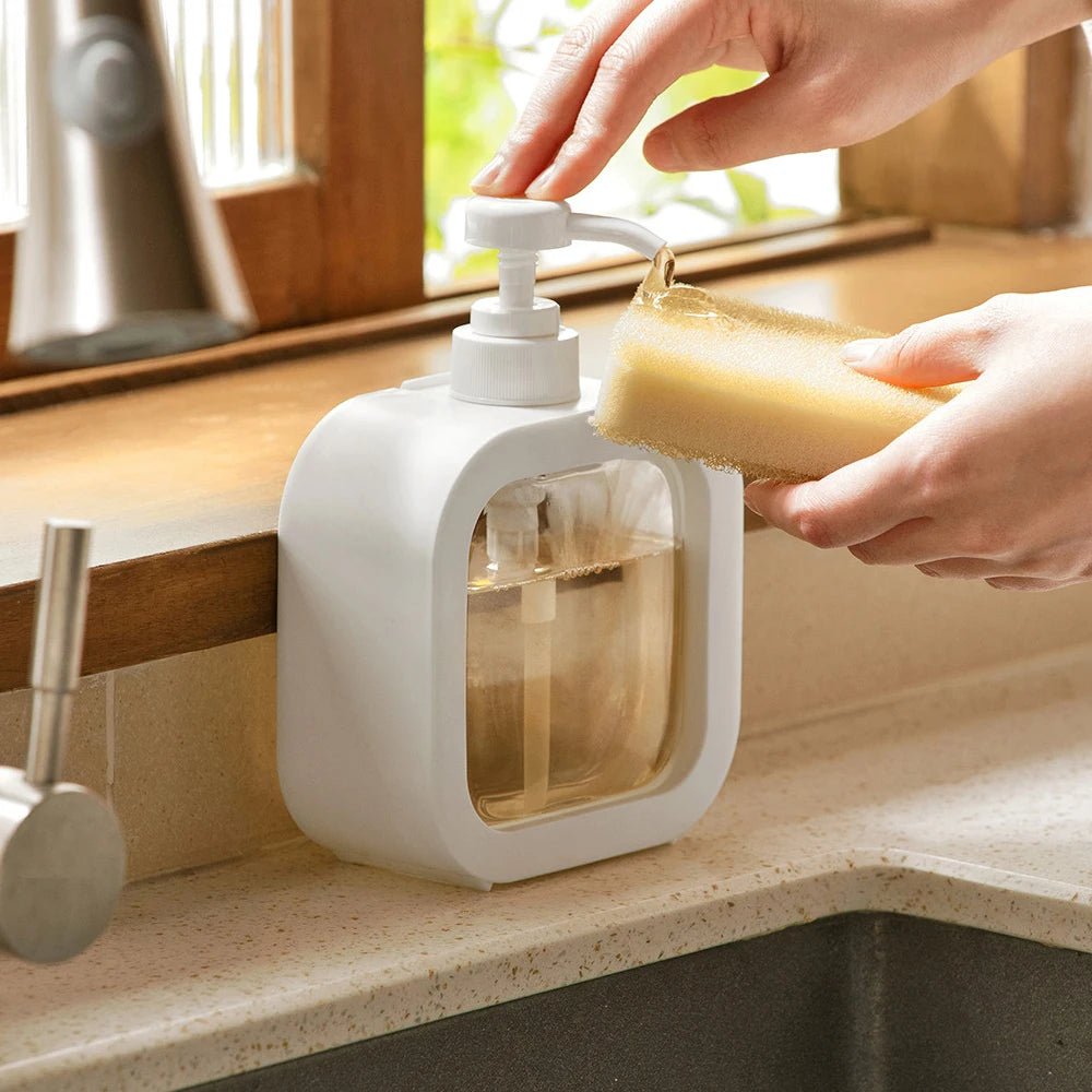 300ml/500ml Bathroom Soap Dispenser Bottle Shampoo Shower Gel Bottle Press Refillable Empty Travel Bath Pump Wash Hand Bottles
