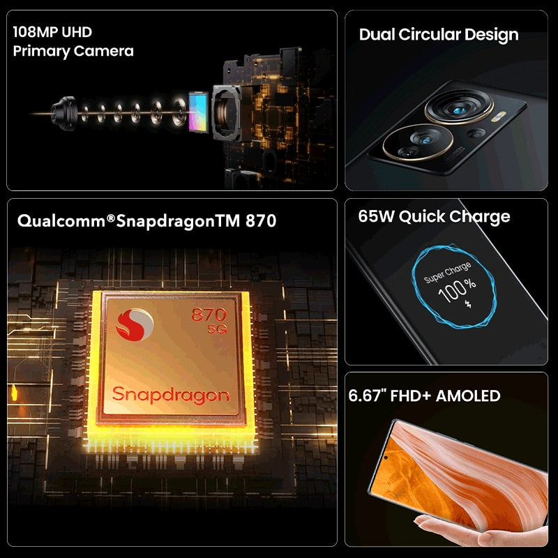 Global Version ZTE Axon 40 Pro 5G Smartphone 12GB 256GB 6.67“ 144Hz AMOLED Curved Display 108MP Quad Cameras Snapdragon 870 NFC