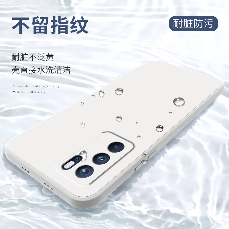 Square Liquid Silicone Case for OPPO Reno 6 Pro Plus Ultra Thin Protect Funda Reno6 6Pro ProPlus 5G Original Phone Cover Classic