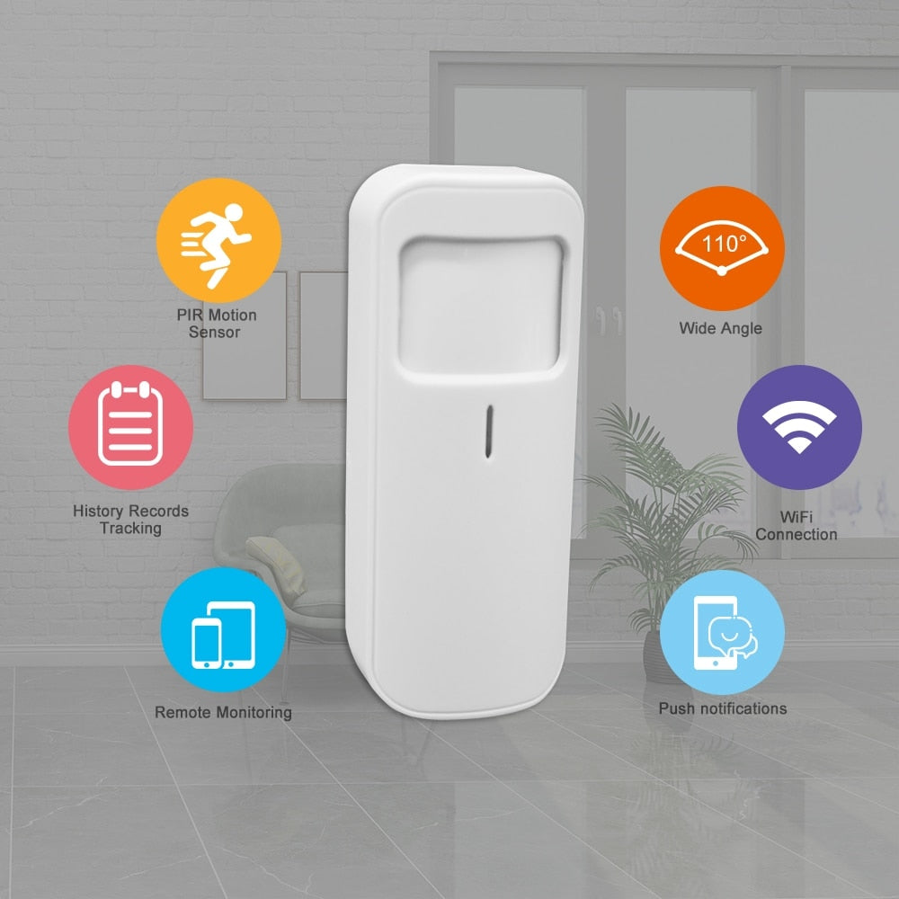 Tuya WIFI PIR Motion Sensor Wifi Movement Detector Infrared Human Presence Sensor Smart Life APP Wireless Home Security System