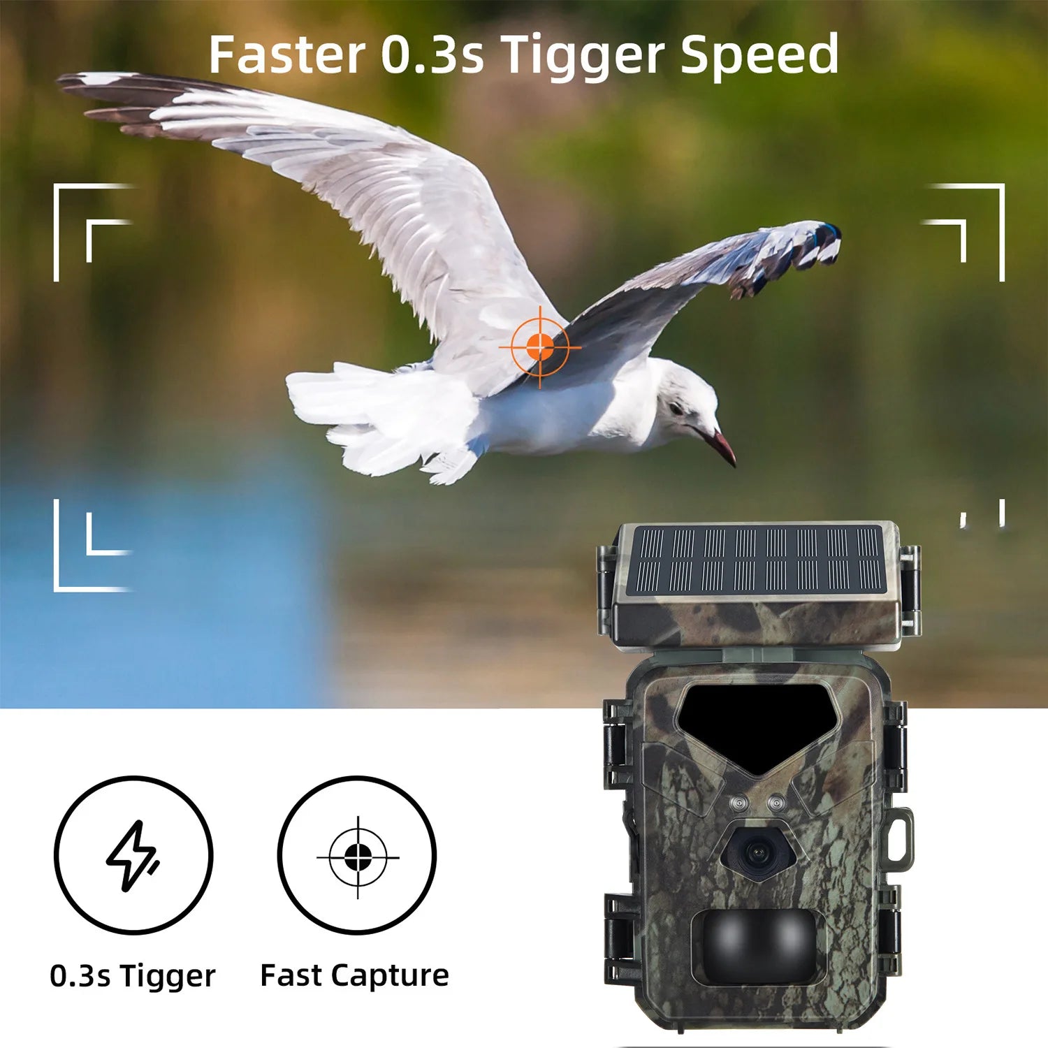 Solar Hunting Trail Camera Mini700 Infrared Night Vision Wildlife Observation Cam 20MP/1080P HD Charging Surveillance Traps Phot