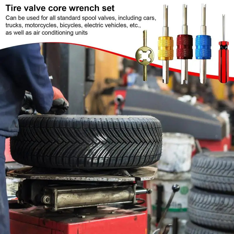 Valve Stem Removal Tool Tire Valve Core Stem Remover Screwdriver Wheel Repair Tool Valve Stem Puller Installer Car Accessories