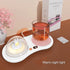 Cute Coffee Mug Warmer Electric Beverage Cup Warming Milk Tea Cocoa Water Home Office Heating Cup Mat with Timer Auto-on/off