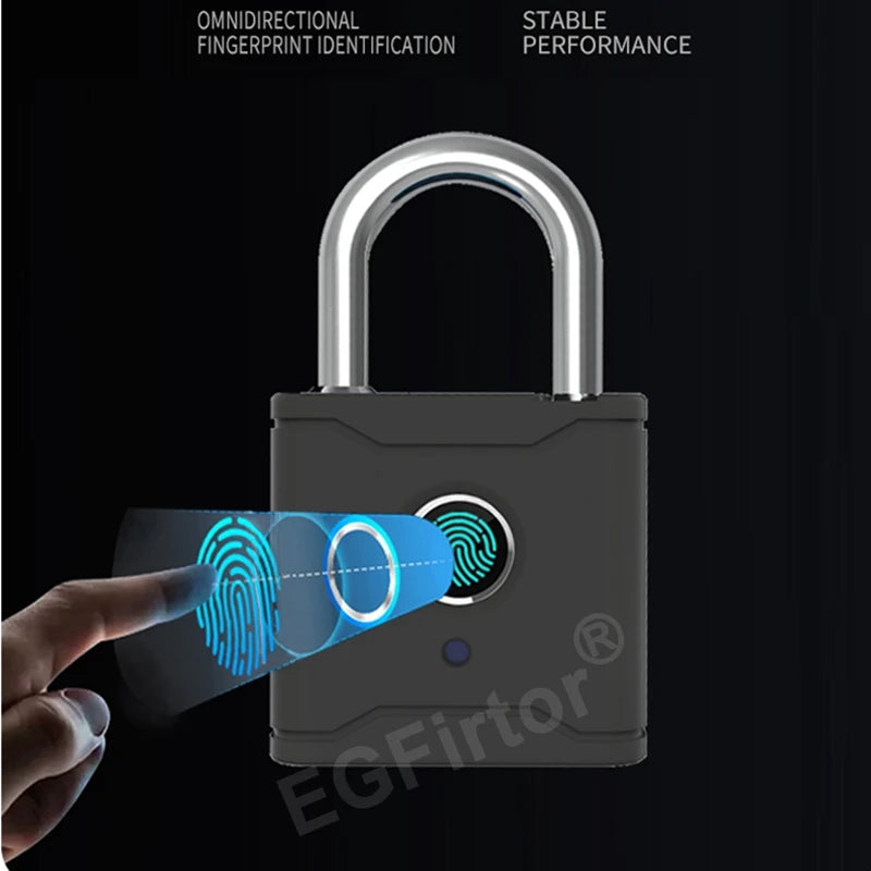 EGFirtor TTLock Bluetooth APP Smart Padlock Fingerprint Lock Keyless Mini Bag Travel Bag Electronic Door Lock