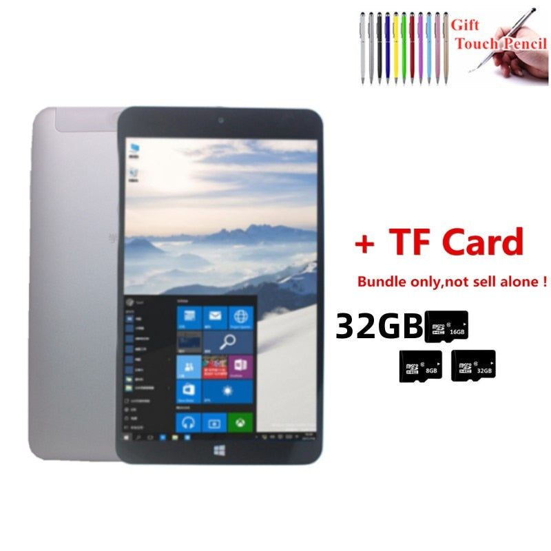 WholeSales 8 INCH Windows 10 Tablet 2GB+16GB Free Stylus Z3735F Quad Core 1280 x 800 IPS Tablet Screen WIFI Dual Camera
