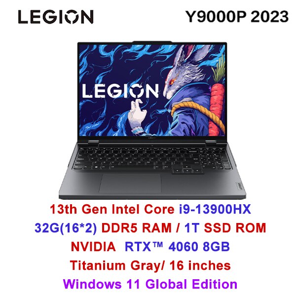 Lenovo Legion Y9000P 2023 16inch Gaming Esports Laptop 32G 2T SSD RTX 4060/4080 13th Intel I5-13500HX/I9-13900HX Gamer Notebook