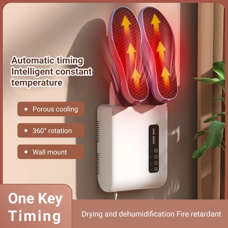 Household Wall Mounted Shoe Dryer Boots Deodorizer Multifunctional Shoe Drying Machine Quick Warm Shoe Heater For Home