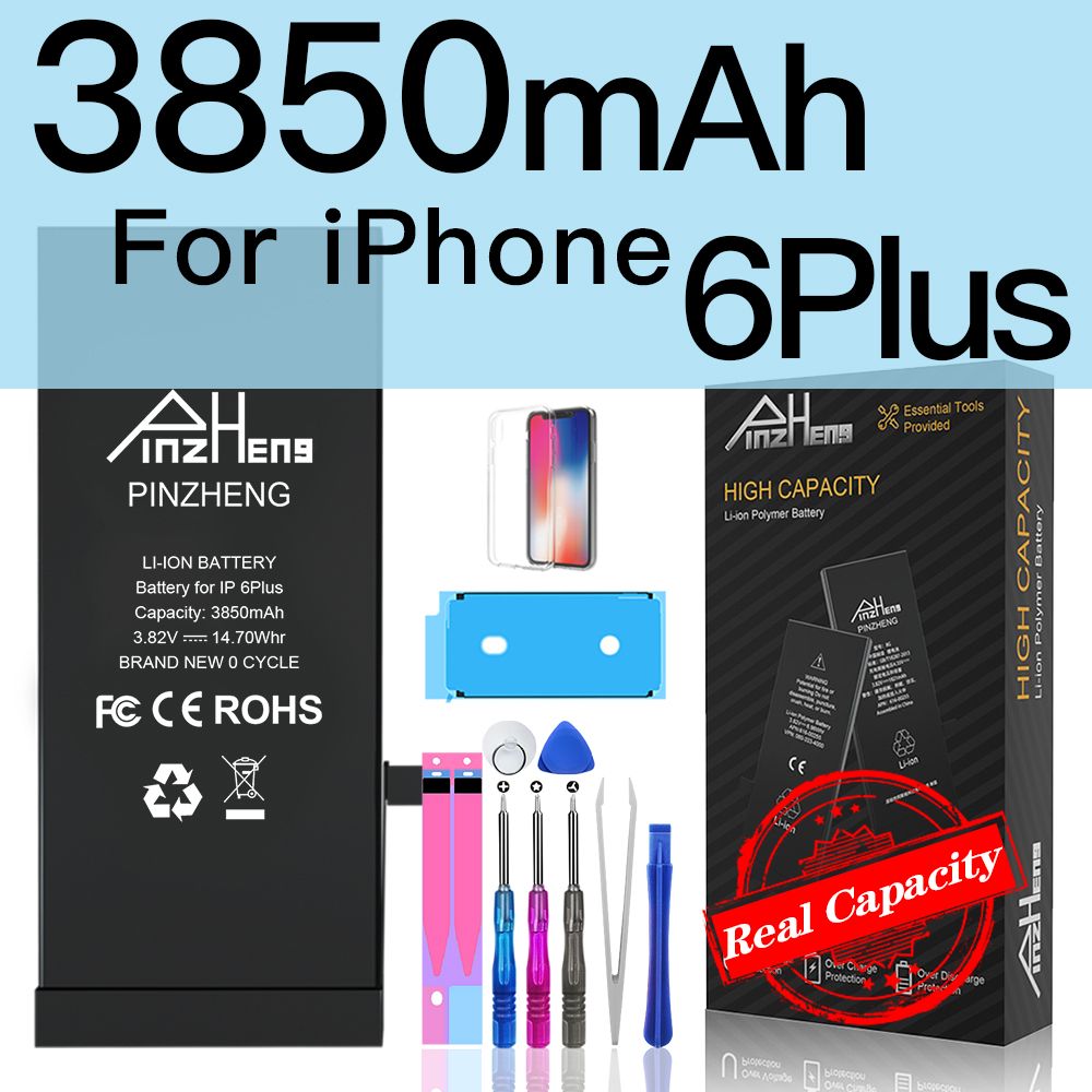 PINZHENG Original High Capacity Battery For iPhone 5S SE 5 6 6S 7 8 Plus Phone Replacement Batteries Warranty One Year Bateria