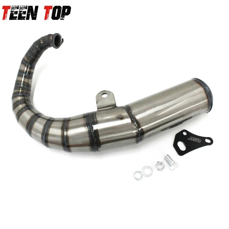 JISO Motorcycle Exhaust System 90cc-125cc V8 DIO AF18 Exhaust For Honda AF17 AF23 AF24 AF28 AF52 AF25 JISO Pipe Muffler
