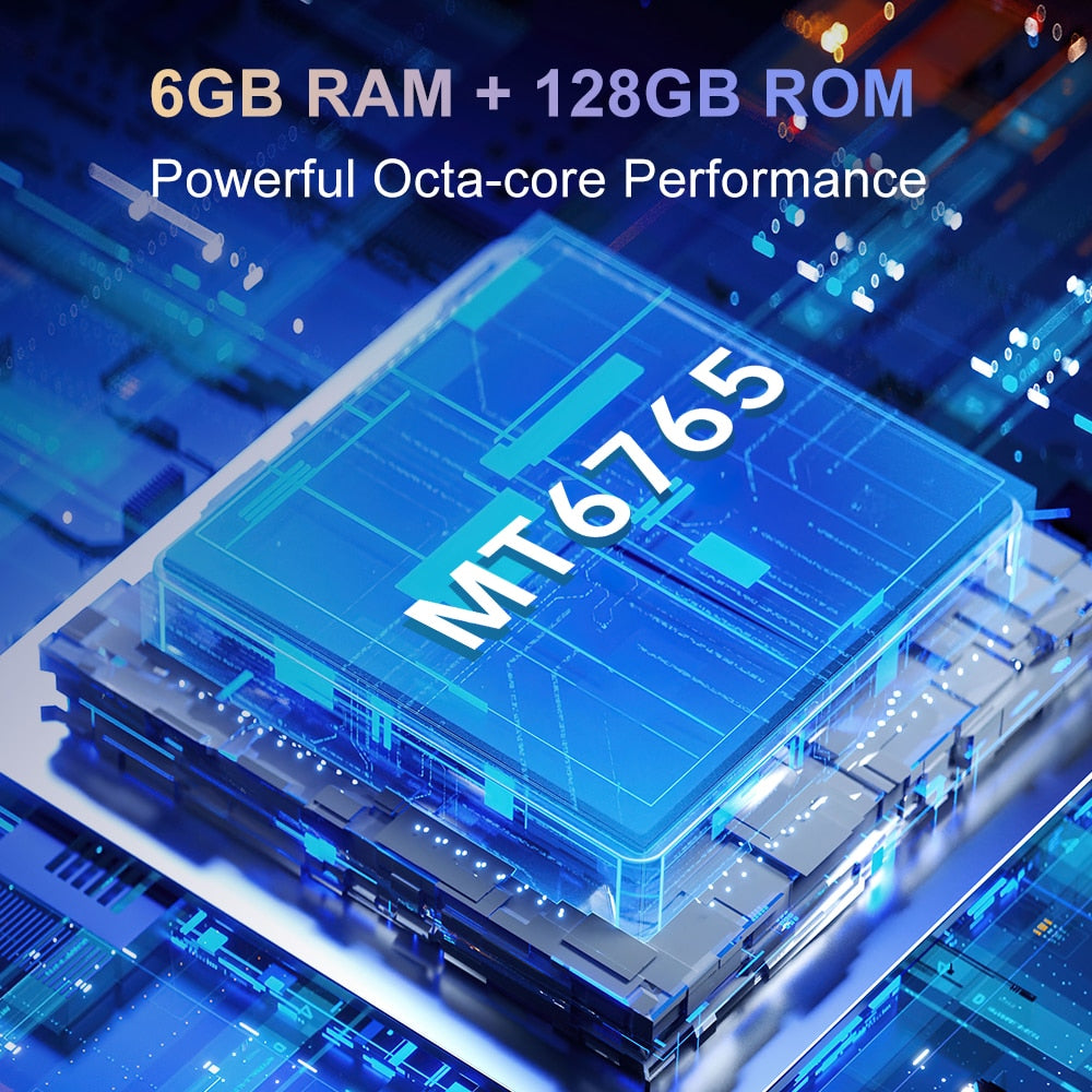 Cubot P60, Android 12 Smartphone, 6.517", Octa-Core, 6GB+128GB (256GB Extended), 20MP Camera, 5000mAh, Dual SIM 4G Celulares,GPS