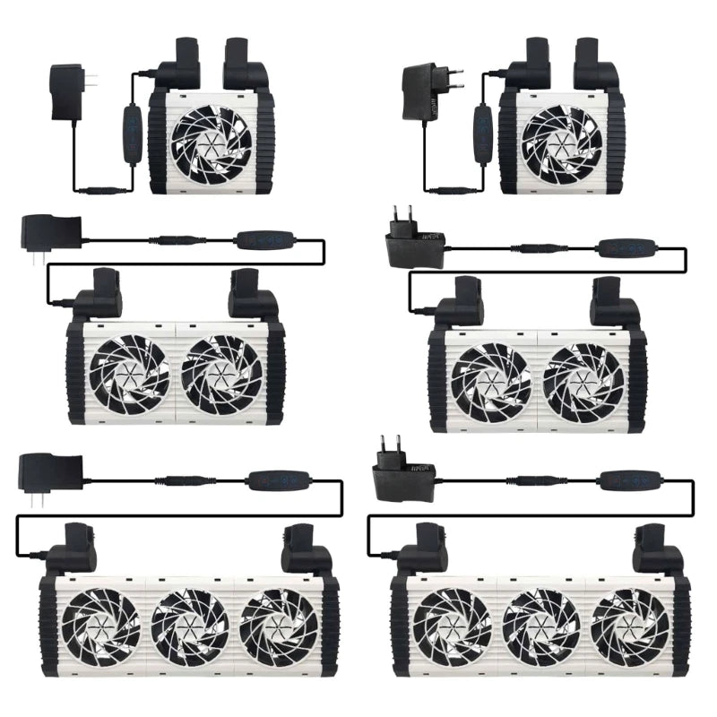 Adjustable Aquariums Hangable Cooling Fan Low Noise Air Cooler for Fishtanks