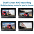 ZIQIAO 7 Inch AHD SD Recorder DVR Monitor 2 Split Screen 2CH Bus Truck RV Harvester Monitoring System A738