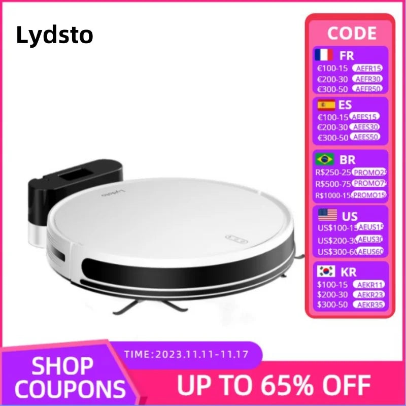 Lydsto G1 robot vacuum cleaner mop 3300Pa suction household electric sweeper smart home appliance wet mopping floor dust cleaner
