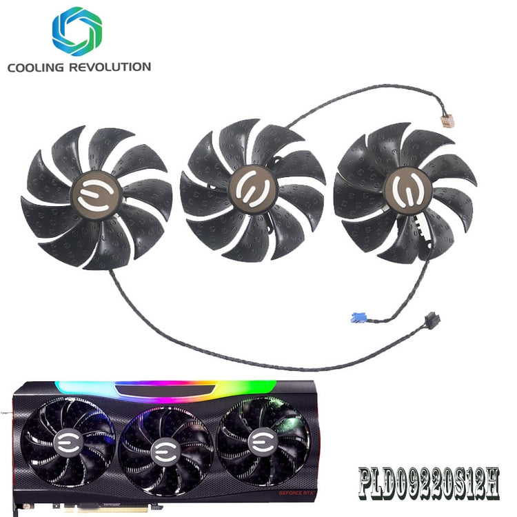 PLD09220S12H DC12V 0.55A 4Pin Graphics Card fan for EVGA RTX 3070 3080 Ti 3090 FTW3 ULTRA GAMING GPU Cooler