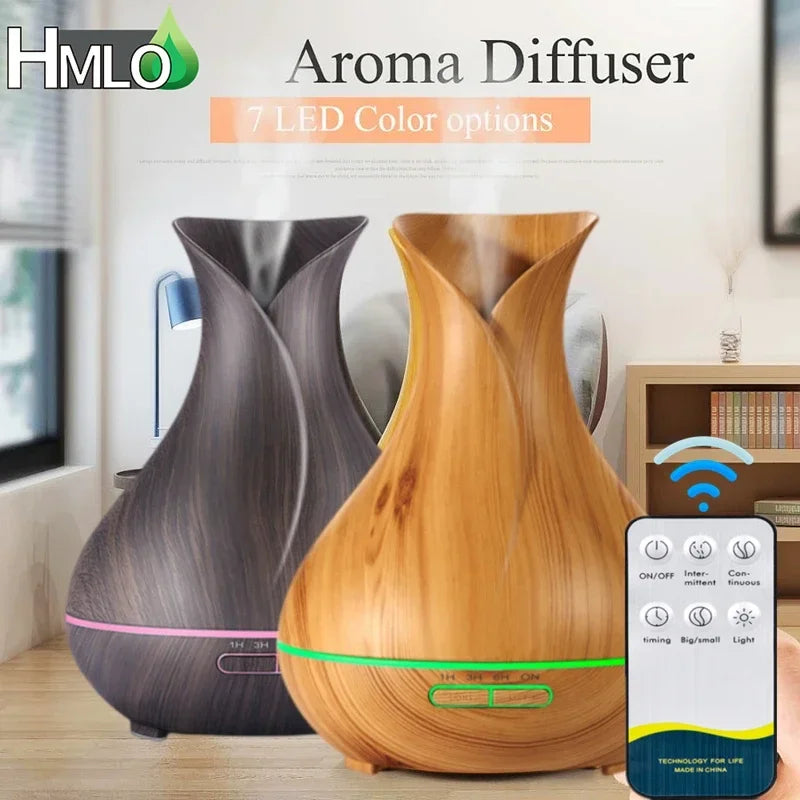 500ML Air Humidifier Essential Oil Diffuser Aroma Ultrasonic Mist Maker Home Fragrance Aromatherapy Humificador for Home Office