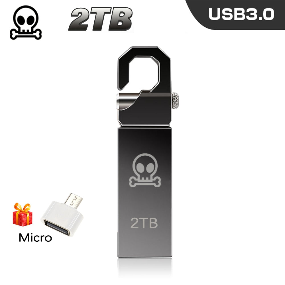 NEW 2TB PEN DRIVE USB DISK 3.0 Pen Drive Mini Flash Drive 2TB Pendrive 1TB U Disk Metal TYPE-C 2 in 1 Pen Drive 512GB Best Gift