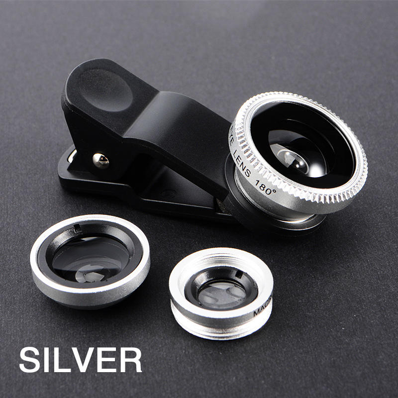 3in1 Fisheye Wide Angle Micro Camera Lens for IPhone Xiaomi Redmi 3IN1 Zoom Fish Eye Len on Smartphone Lenses with Phone Clip