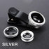 3in1 Fisheye Wide Angle Micro Camera Lens for IPhone Xiaomi Redmi 3IN1 Zoom Fish Eye Len on Smartphone Lenses with Phone Clip