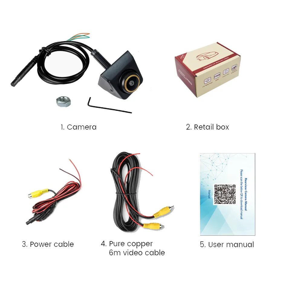 AHD CVBS 1920x1080P/720P Car Rear View Camera 170 Fisheye Golden Lens Full HD Night Vision Vehicle Reversing Front Cameras