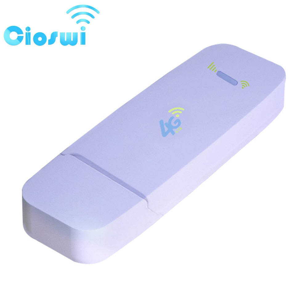 Cioswi Clearance Item 4G Lte Wifi Usb Modem Router with Sim Card Slot 3g 4g Dongle 150Mbps Unlocked Portable Wi-Fi for Home Car