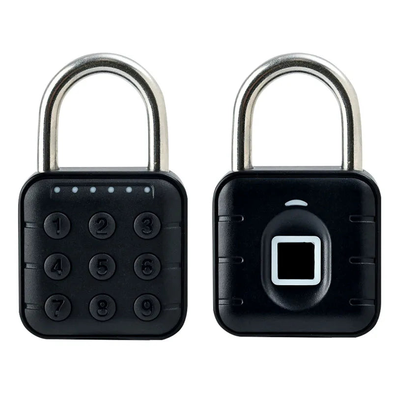 Smart Fingerprint Padlock USB Rechargeable Mini Size Finger Print Electric Password Lock for Door Cabinet Locker Bikes Door Lock