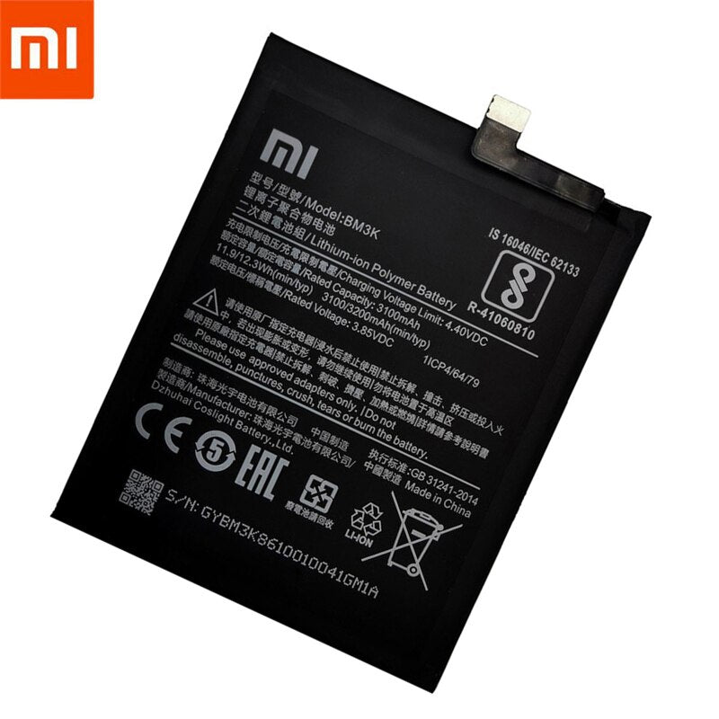 100% Orginal Xiaomi Phone Battery BM3K 3200mAh High Quality Replacement Battery for Xiaomi Mi Mix 3 Mix3  Batteries +Tools Kits