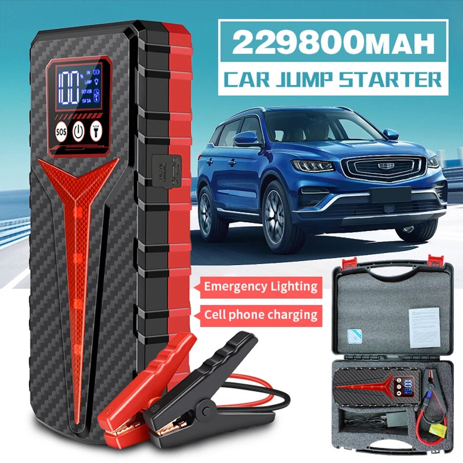 Starting For Car Battery Charger 229800mAh Starting Device 12v Auto Jump Starter Emergency Power Bank Booster For Car Start