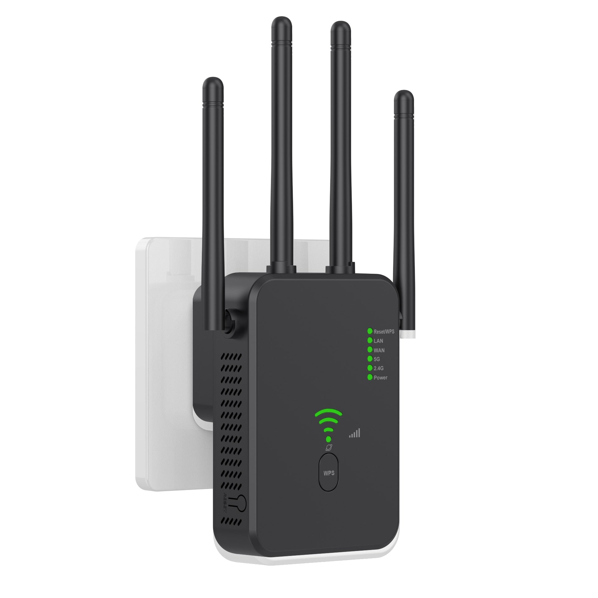 5Ghz Wireless WiFi Repeater 1200Mbps Router Wifi Booster 2.4G Long Range Extender 5G Wi-Fi Signal Amplifier Repeater Black/White