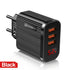 3 Ports USB Quick Charging 3.0 Wall Charger Cell Phone Fast Charging Mobile Phone Adapter with LED Digital Display for iPhone