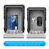 Elecpow Wall Mount Key Lock Box 4 Digit Password Code Security Lock No Key for Home Office Key Safe Secret Storage Box Organizer