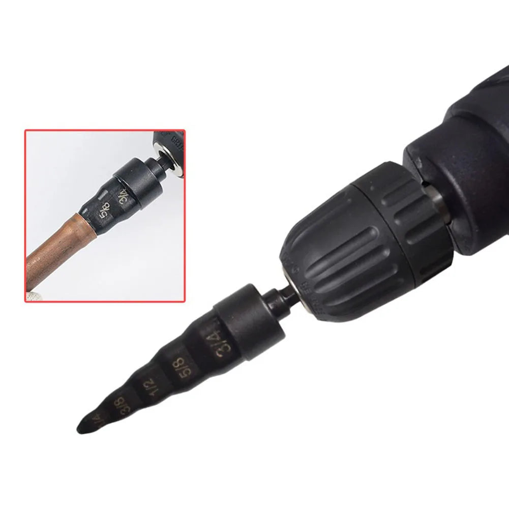 Repair Tool Air Conditioner Copper Pipe Expander Swaging Drill Bit Set 5 In 1 Copper Tube Expander For Hex Handle Hand Drill