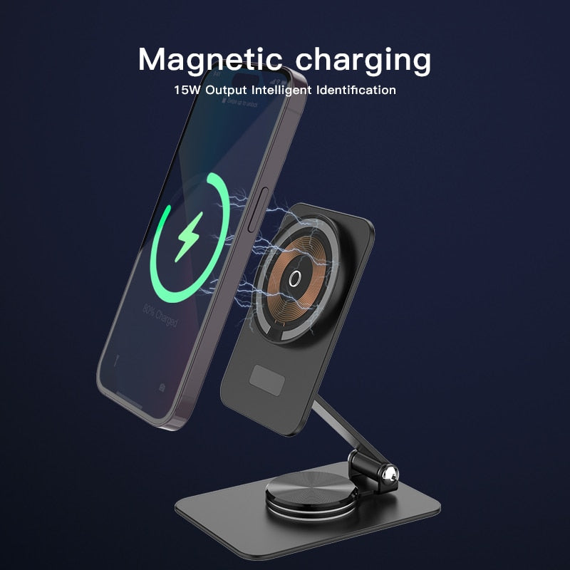 Magnetic Wireless Charger Phone Holder Stand for Magsafe iphone 14 13 12 pro max Fast Charging Station