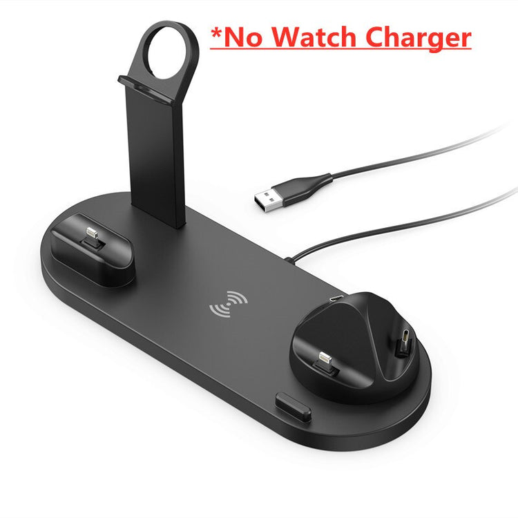 5 In 1 Wireless Charger Stand Pad For iPhone 14 13 12 11X8 Apple Watch Airpods Desk Phone Chargers Fast Charging Dock Station