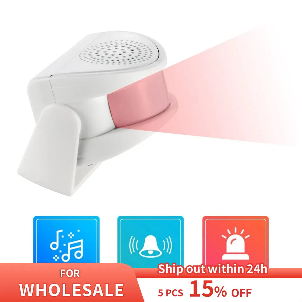 FUERS Wireless Guest Welcome Chime Alarm Door Bell PIR Motion Sensor For Shop Entry Company Security Protection Smart Doorbell