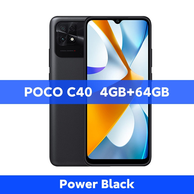 Global Version POCO C40 3GB 32GB / 4GB 64GB 6.71” Display 6000mAh battery Octa-core 13MP Main Camera