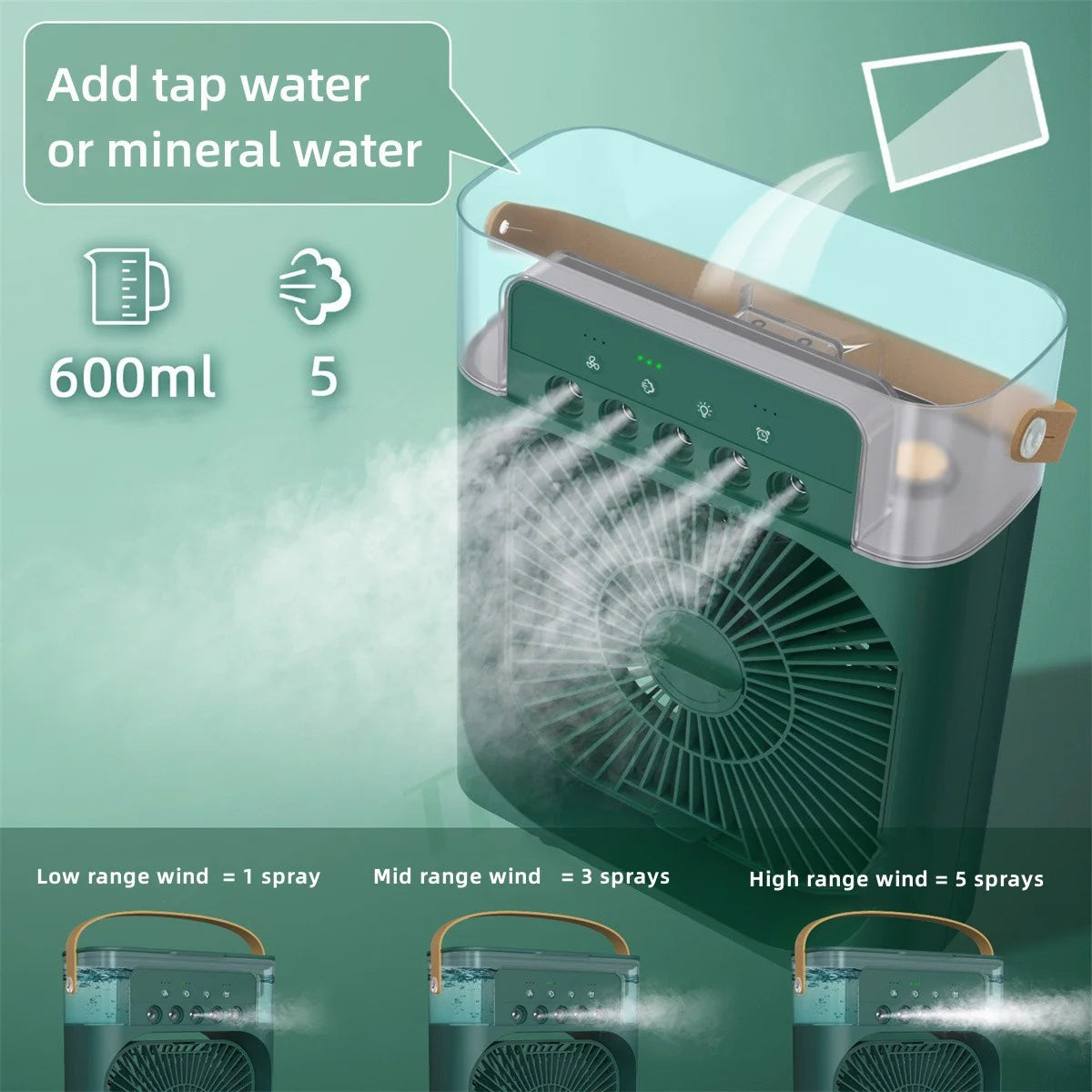 Air Conditioner Mi Fan Portable Desktop Camping Mini Mobile Desk Fan Usb Cooling Appliance Rechargeable Household fan humidifier