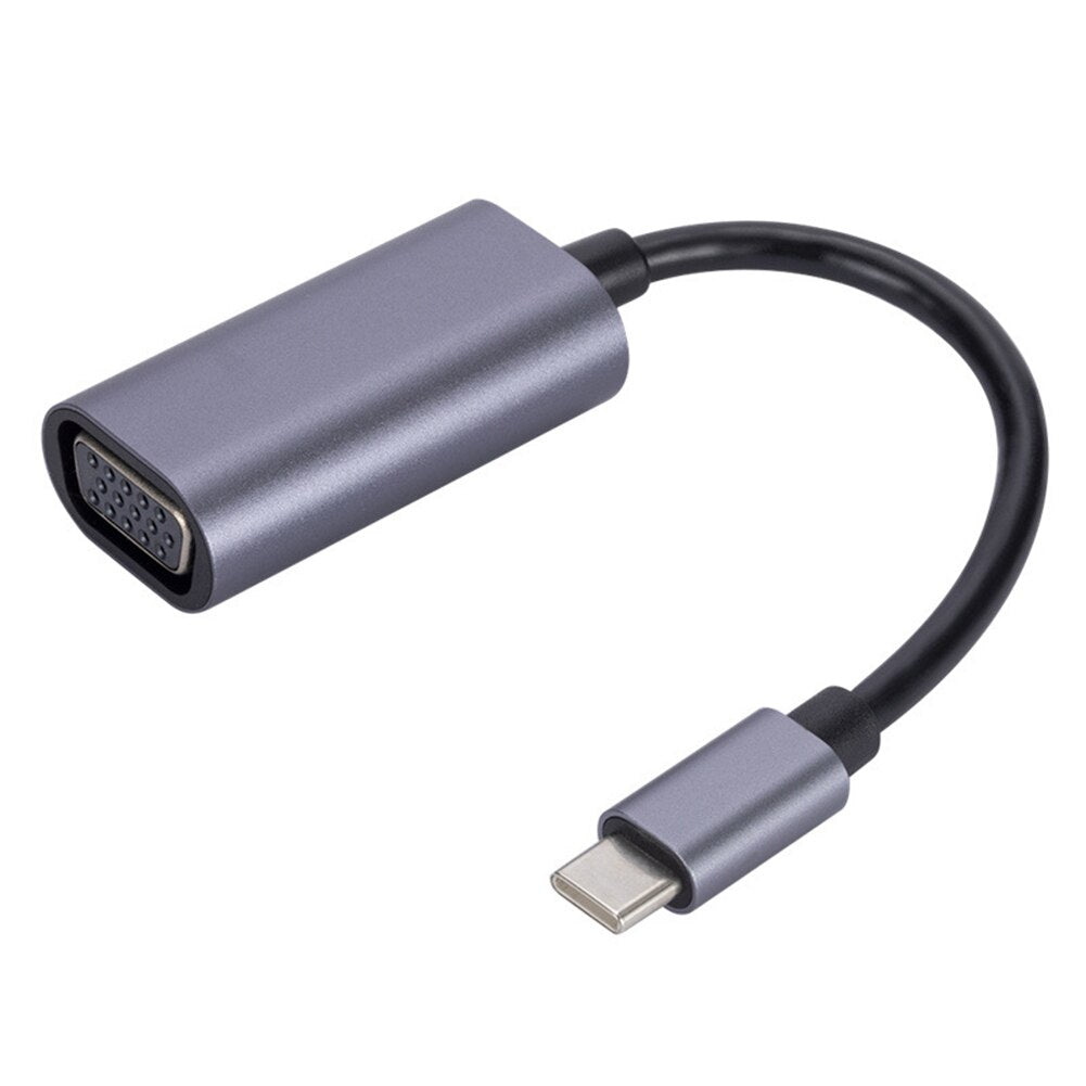 USB C To VGA Converter Cable Support Hot Swapping Display Adapter Cable Plug and Play Mobile Phone Notebook for MacBook Air/Pro