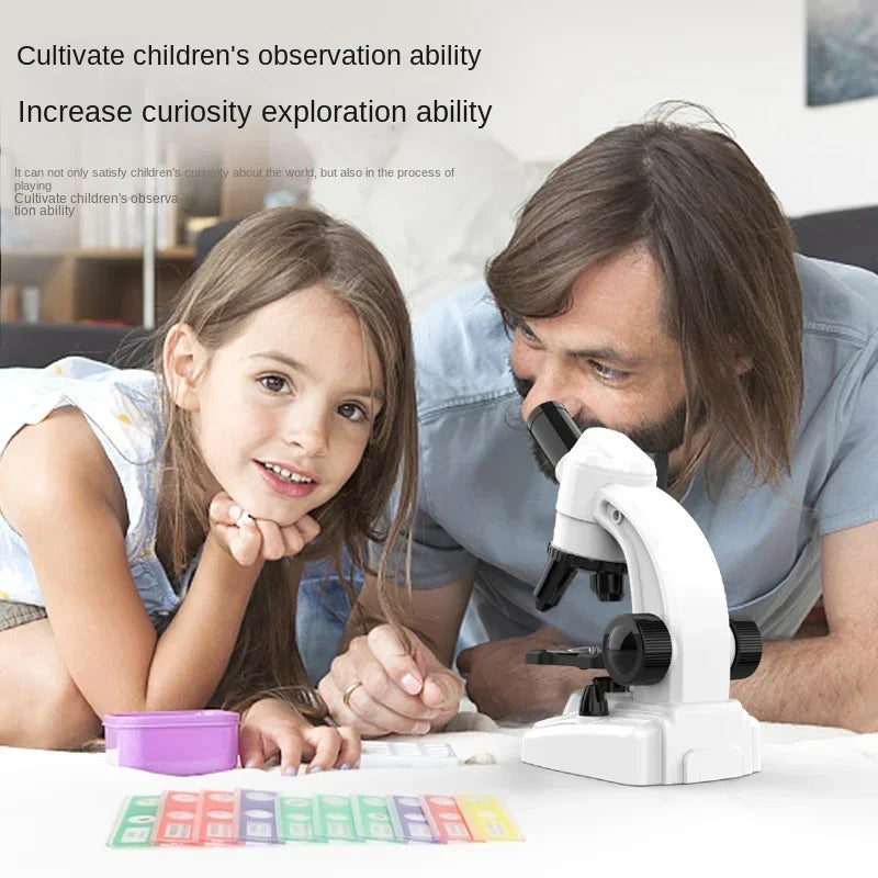 HD Optical Microscope Toys 1600x Biology Children's Science High Magnification Home Use Professional Students Teaching Gifts