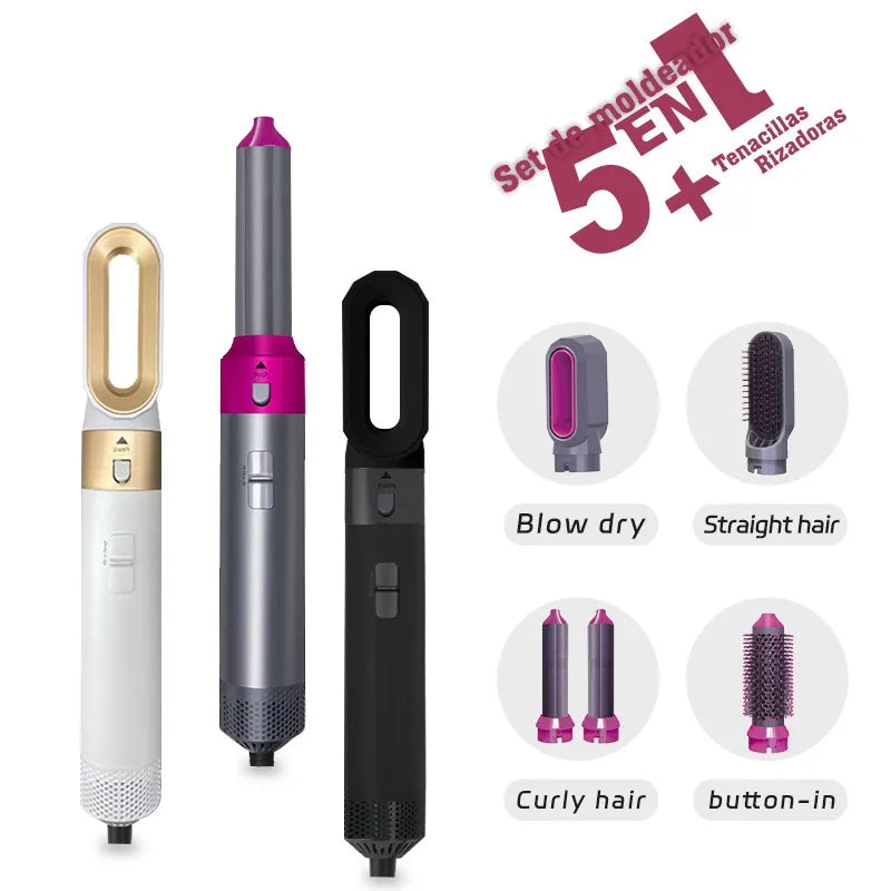 5-in-1 Curling Iron  Hot Air Comb Hair Comb  Multi-functional Styling Curling Iron  Hair Dryer  Automatic  Hair Brush