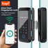 Tuya APP Control Sliding Glass Lock Fingerprint Smart Lock Bluetooth 13.56Mhz RFID Electronic Single Double Glass Door Boltlock