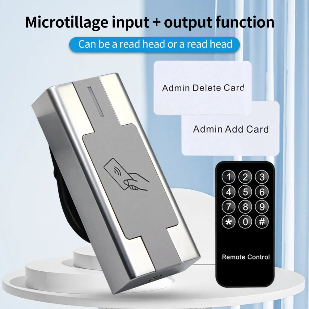 Outdoor Standalone Zinc Alloy Metal Keypad Waterproof IP67 3000User RFID Card Reader Wiegand Controler for Access Control System
