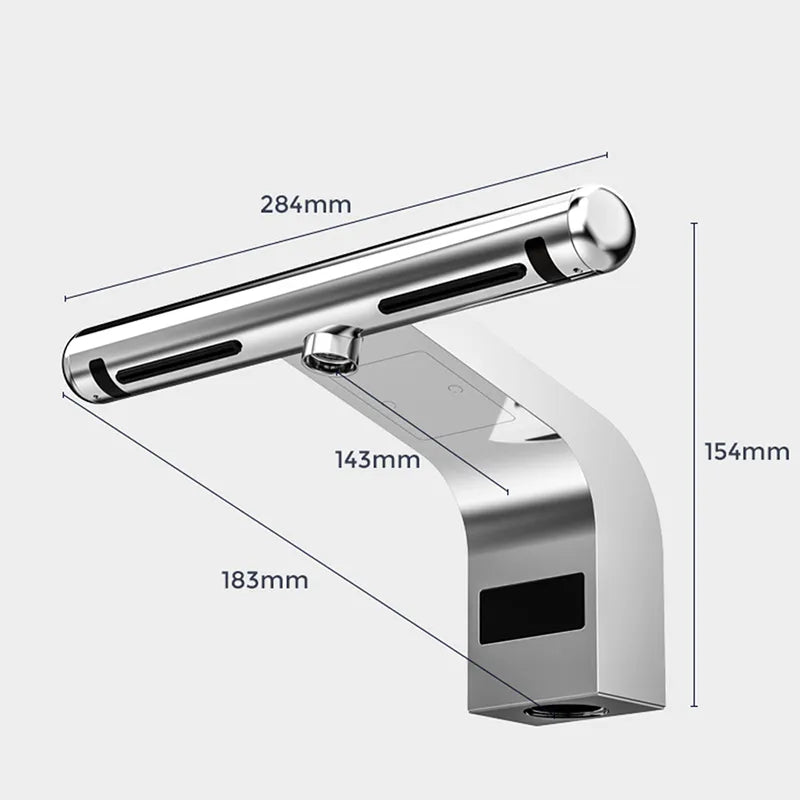 interhasa!  2 in 1 Design Aotumatic Hand Dryer and Sensor Faucet Hot ＆ Cold Basin Tap Jet Air Hand Dryer for Bathroom Hotel