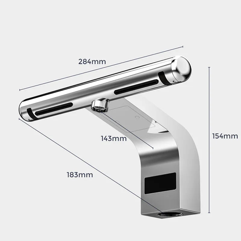 interhasa!  2 in 1 Design Aotumatic Hand Dryer and Sensor Faucet Hot & Cold Basin Tap Jet Air Hand Dryer for Bathroom Hotel