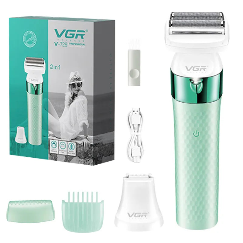 Original VGR Electric Shaver For Women Trimmer Razor Rechargeable Lady Face&Body Hair Remover Bikini Trimmer For Women Wet Dry