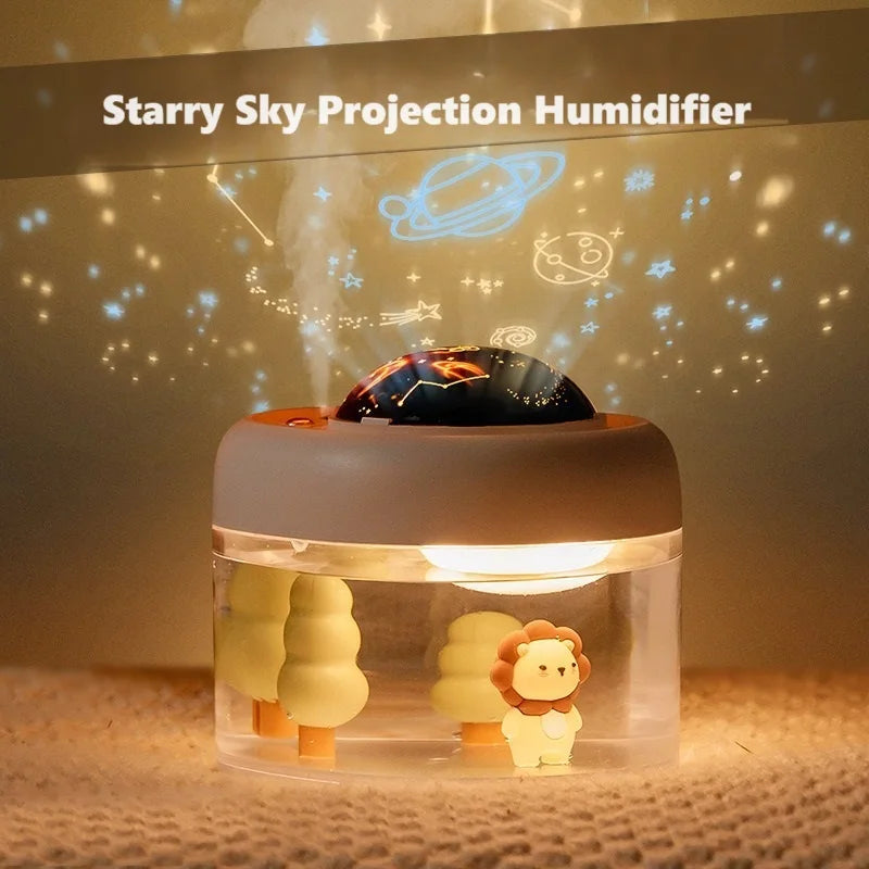 Wireless Projection Lamp Air Humidifier Home USB Rechargeable Perfume Diffuser Essential Oil Diffuser Projector Starry Sky Light