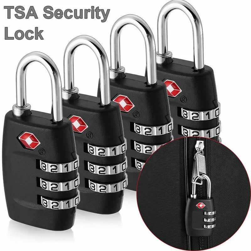 TSA Locks Smart 3 Position Resettable Combination Lock For Travel Luggage Suitcase Anti-theft Code Padlock Customs Password Lock