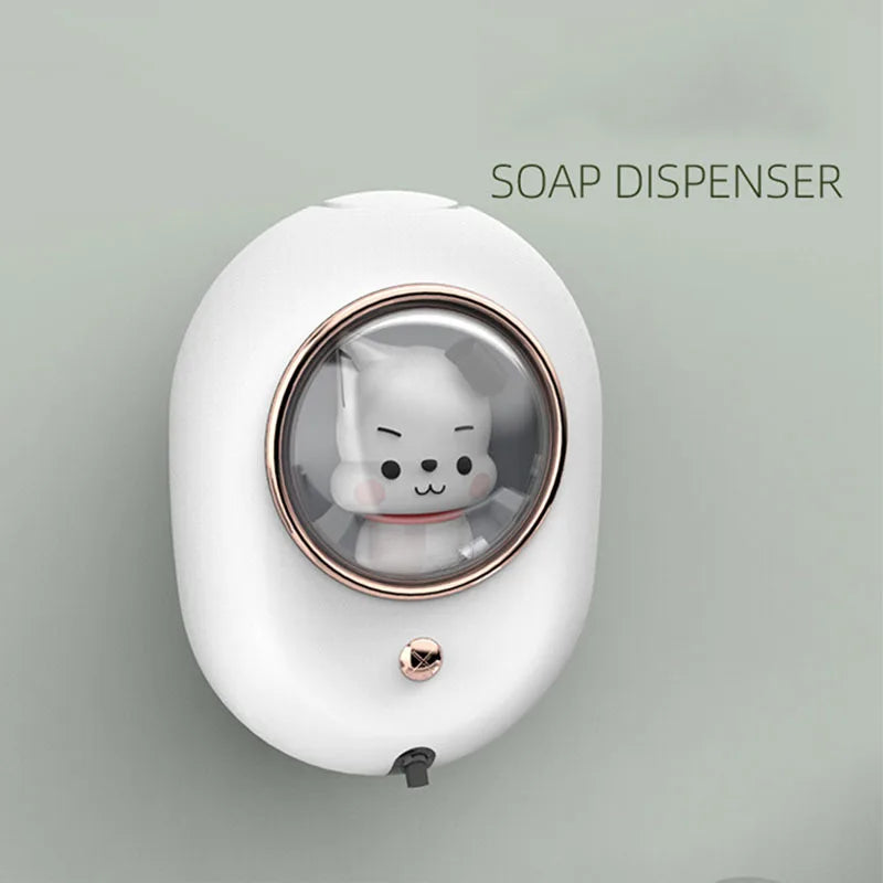 Wall Mounted Foam Soap Dispenser Cute Pet Automatic Hand Washing Machine With The Lamp Induction Foam Soap Dispenser For Home